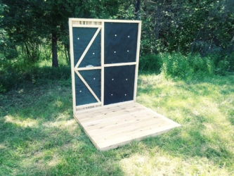 Deer blind floor and wall